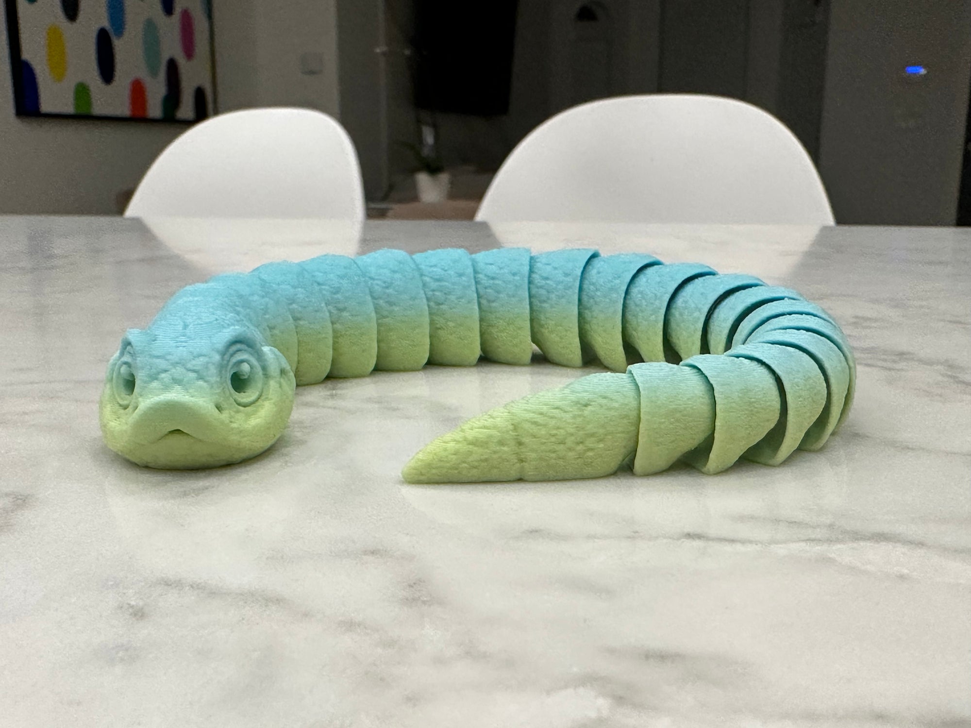 3D Printed Hognose Snake - Articulating, Lifelike Reptile Model - Unique Home Decor - Perfect Gift for Snake Lovers
